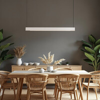 Pendellampa Abby - vit med integrerad LED och justerbart wattal