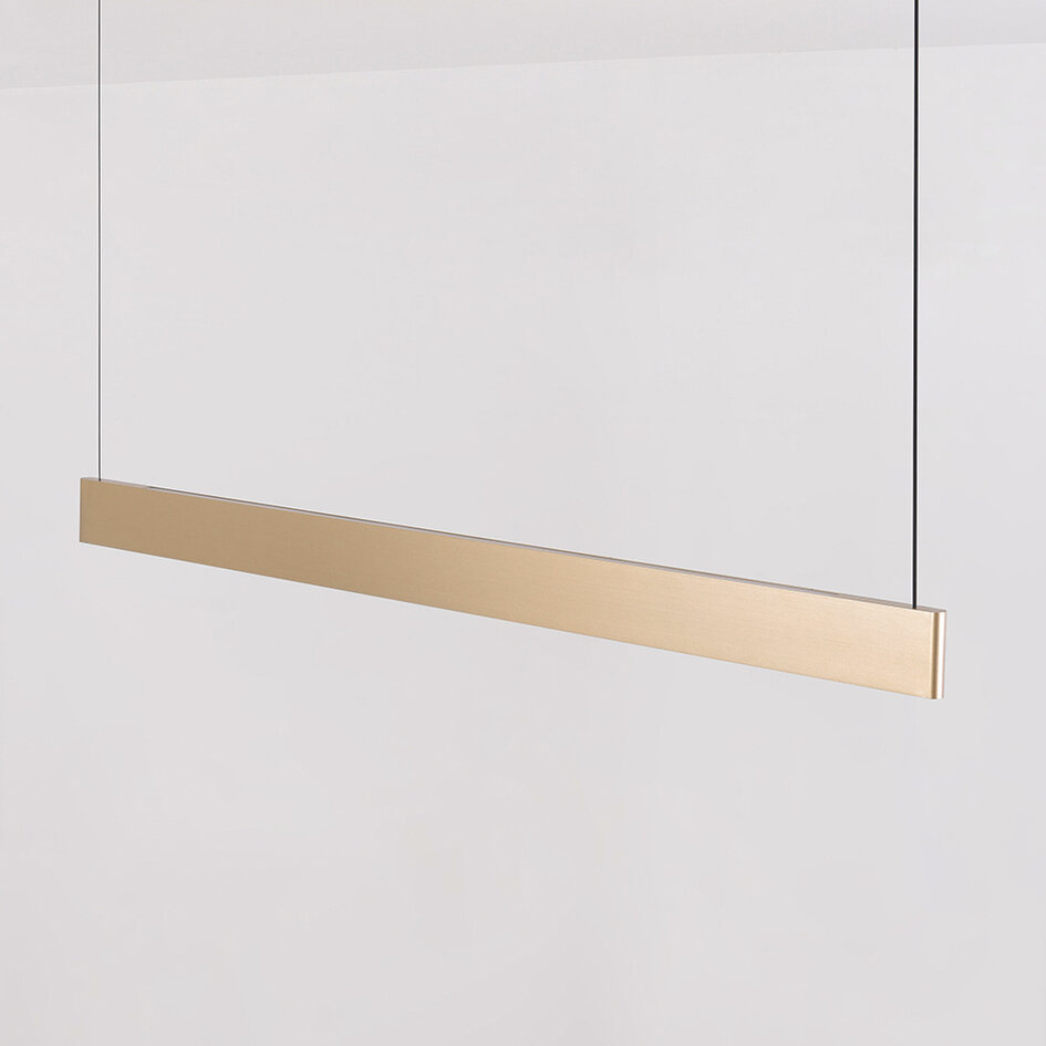 Pendellampa Abby - guld med integrerad LED och justerbart wattal
