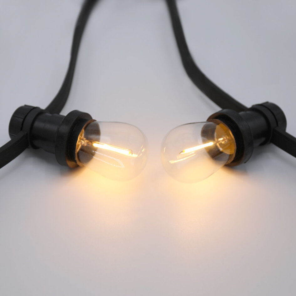 Filament-LED-lampa dimbar 1 watt, glas 15- eller 25-pack