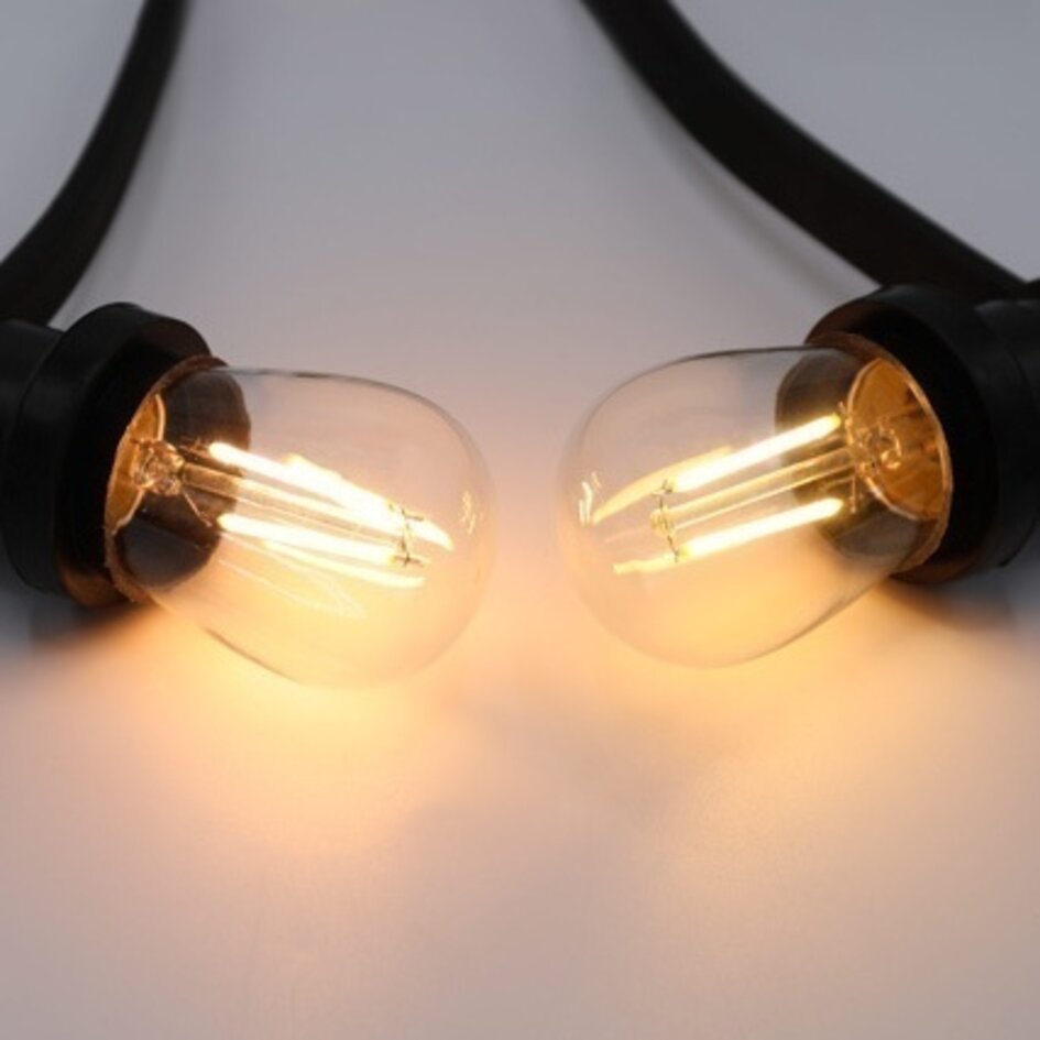 Filament-LED-lampa dimbar 2 watt, glas 15- eller 25-pack