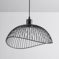 Pendellampa Ravi - svart metall med öppen skärm