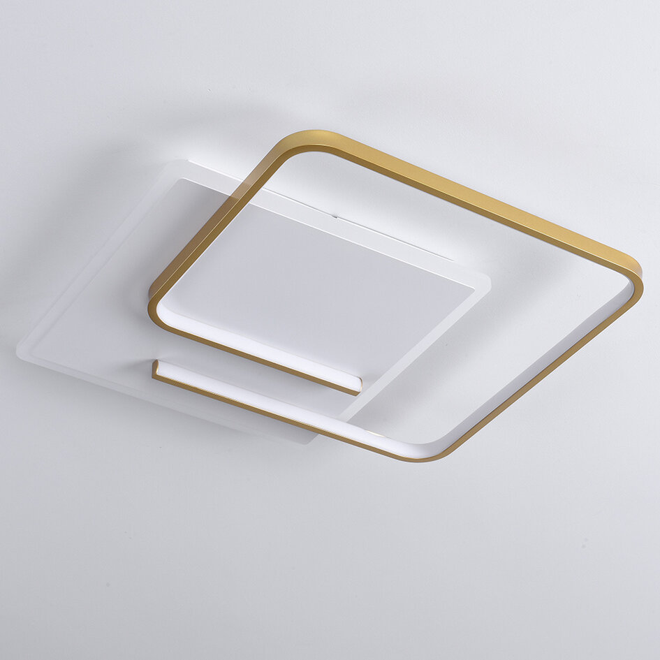 Design taklampa 2-ljus Rune med dimbara LED-lampor - fyrkantig