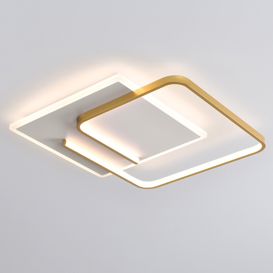 Design taklampa 2-ljus Rune med dimbara LED-lampor - fyrkantig