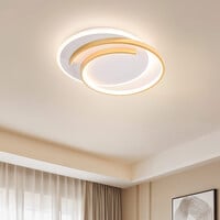 Rund design-taklampa Reza med två lampor och dimbara lysdioder