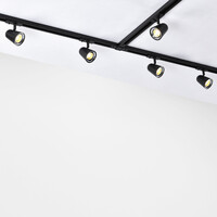 Set med 1-fas skensystem på 3 meter och Sev-spotlights, 3-stegs dimbar