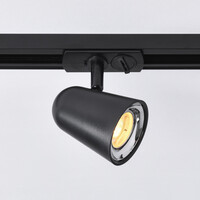 Set med 1-fas skensystem på 1,5 meter och Sev-spotlights, 3-stegs dimbar