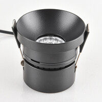 9W infälld spotlight Meya med ring 1 - svart