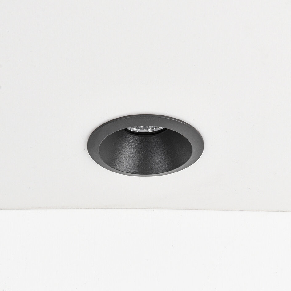 Infälld spotlight Meya 9W med ring 3 - mörkgrå