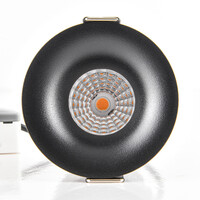 9W infälld spotlight Meya med ring 2 - svart