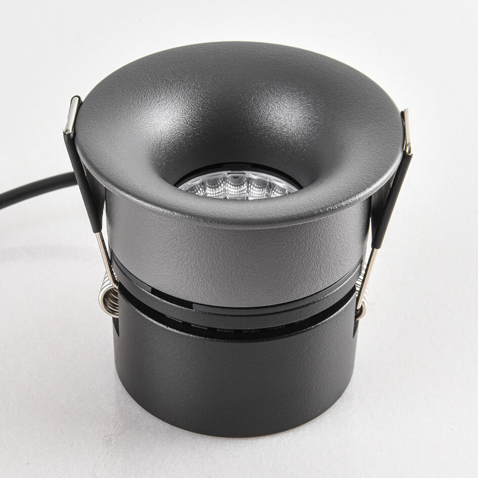 Infälld spotlight Meya 9W med ring 2 - mörkgrå
