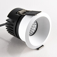 9W infälld spotlight Meya med ring 3 - vit