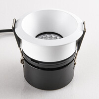 9W infälld spotlight Meya med ring 3 - vit