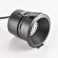 9W infälld spotlight Meya med ring 3 - svart