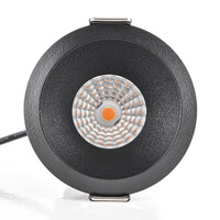 9W infälld spotlight Meya med ring 3 - svart