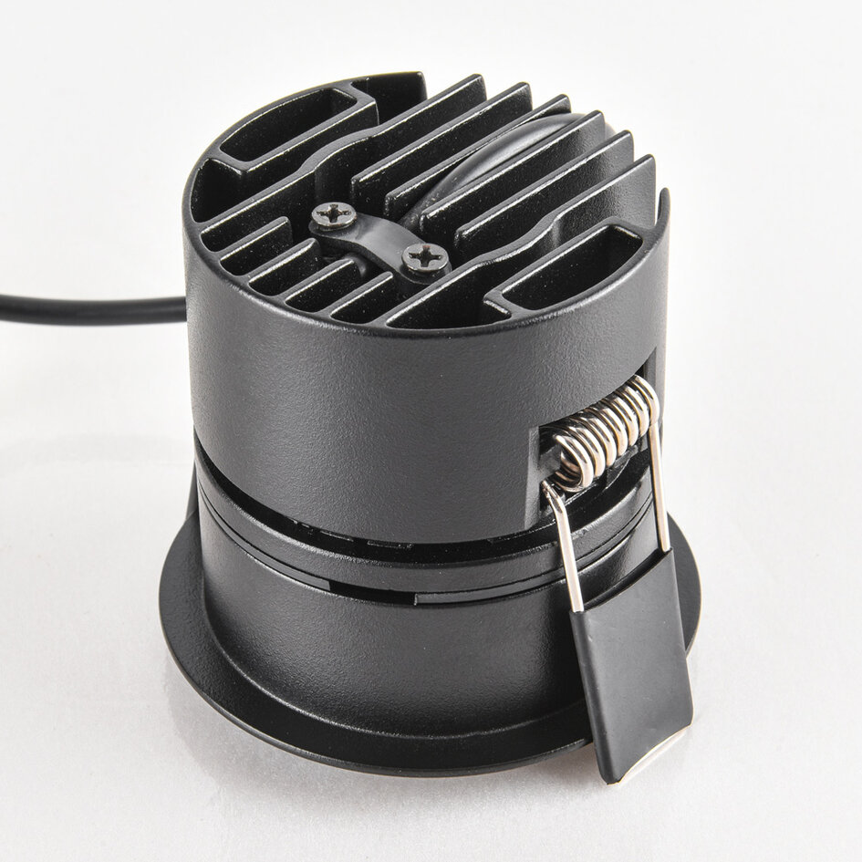 9W infälld spotlight Meya med ring 4 - svart