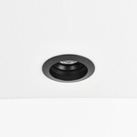 9W infälld spotlight Meya med ring 4 - svart
