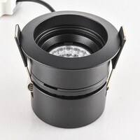 9W infälld spotlight Meya med ring 4 - svart