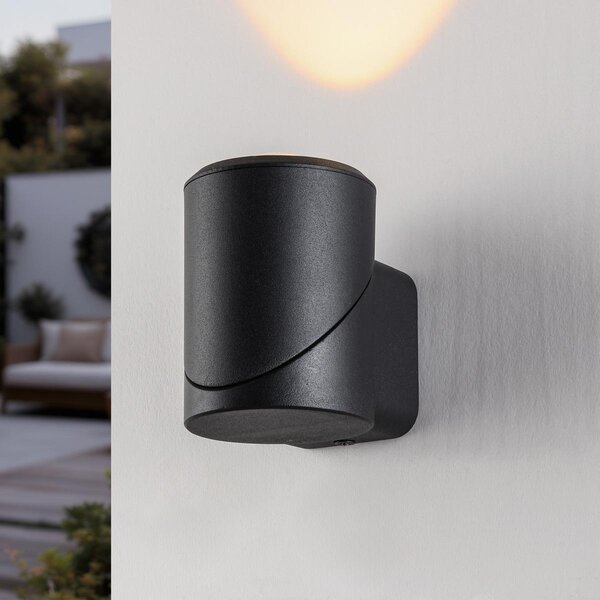 Utomhusvägglampa Savia LED justerbar – svart
