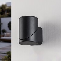 Utomhusvägglampa Savia LED justerbar i svart
