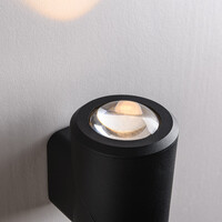 Utomhusvägglampa Savia LED justerbar i svart