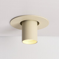 Riktbar infälld spotlight i beige Ø10 cm