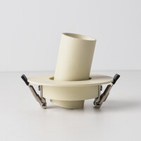 Riktbar infälld spotlight i beige Ø10 cm