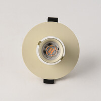 Riktbar infälld spotlight i beige Ø10 cm