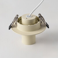 Riktbar infälld spotlight i beige Ø10 cm