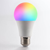Dimbar E27 LED-lampa 7W, mjölkvit, Ø60 - RGB och 3000K (fjärrkontroll säljs separat)