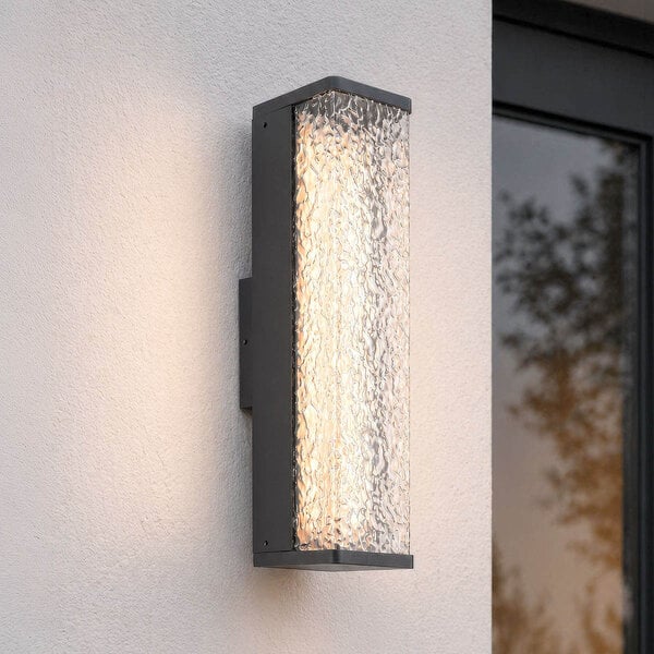 Utomhusvägglampa Simon med integrerad LED i antracit