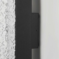 Utomhusvägglampa Simon med integrerad LED i antracit
