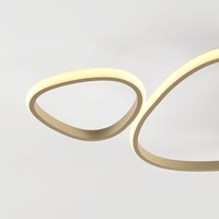 Designad taklampa Zinara med integrerad LED, 3-stegs dimbar i sandbeige