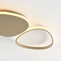 Designad taklampa Zinara med integrerad LED, 3-stegs dimbar i sandbeige