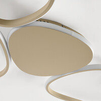 Designad taklampa Zinara med integrerad LED, 3-stegs dimbar i sandbeige