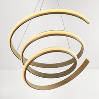 Designad pendellampa Tynara med integrerad LED, 3-stegs dimbar i sandbeige
