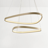 Designad pendellampa Nivara med integrerad LED, 3-stegs dimbar i sandbeige