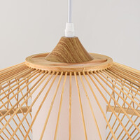 Bambu pendellampa Olira med naturell diffusor
