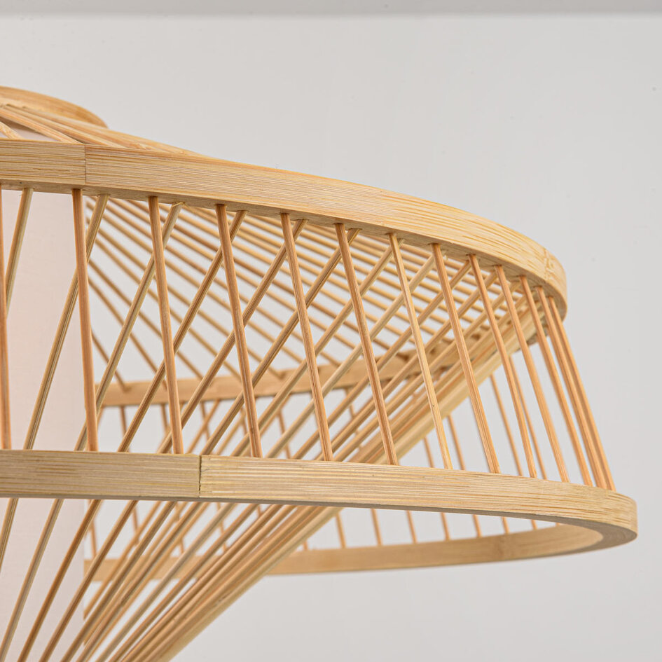 Bambu pendellampa Olira med naturell diffusor