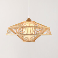 Bambu pendellampa Olira med naturell diffusor