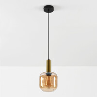 Pendellampa Appeso i guld med amberglas