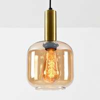 Pendellampa Appeso i guld med amberglas