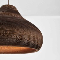 Pendellampa Veela i kartong Ø60 cm, platt takplatta