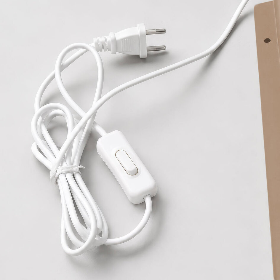 Vägglampa Catharina, justerbar arm med veckad skärm i taupe