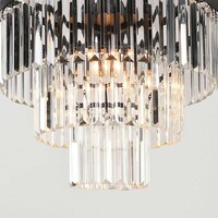 Kristallpendellampa Kristal med transparenta kristaller