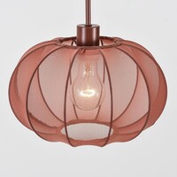 Justerbar vägglampa Flera - rund terrakotta rosa tygskärm