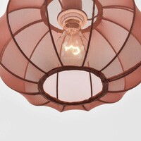 Justerbar vägglampa Flera - rund terrakotta rosa tygskärm