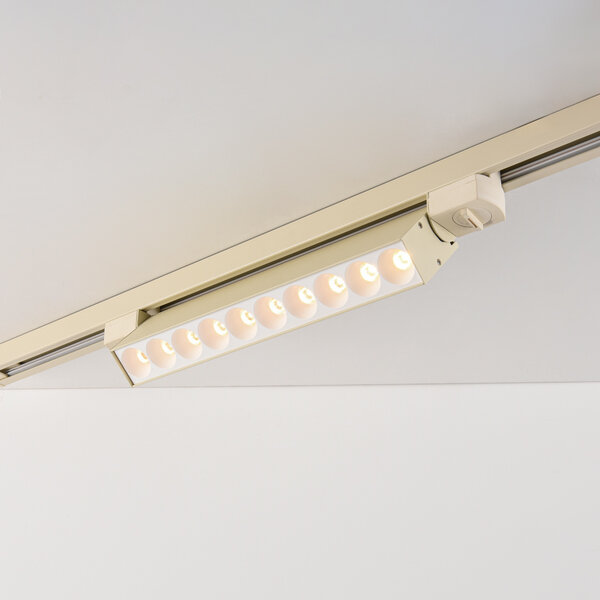10W skenspotlight 1-fas Nexu med integrerade lysdioder på 3000K i beige