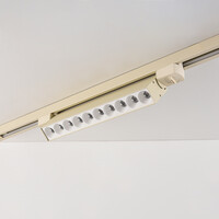 1-fas skensystem på 3 meter med Nexu-spotlights 3000K i beige