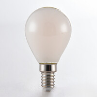 E14 dimbar LED-lampa med mjölkvitt glas 4,5W 2700K