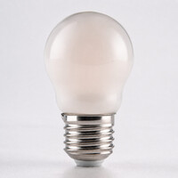E27 dimbar LED-lampa Ø45 med mjölkvitt glas 5,9W 2700K